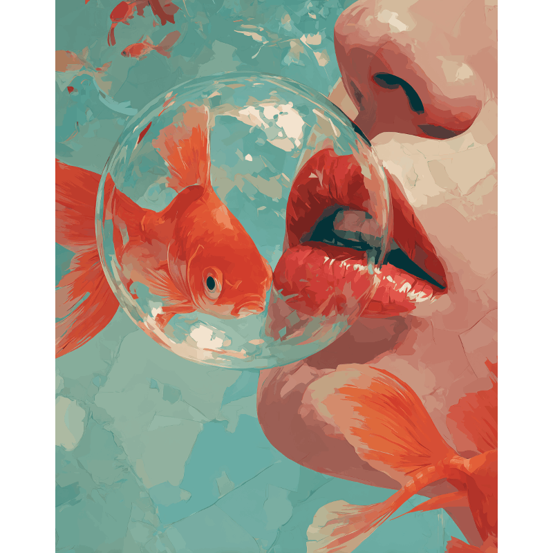 De bubbel in - Diamond Painting