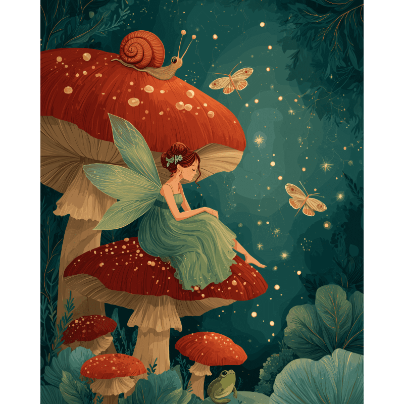 Een nachtelijke fantasie - Diamond Painting