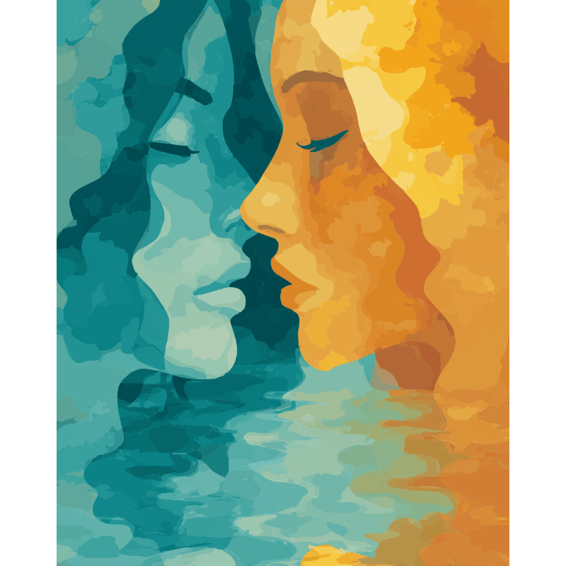 Twee vrouwen - Diamond Painting