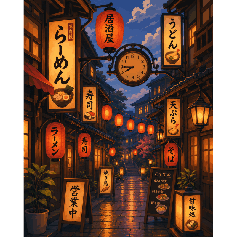 Ramen wijk - Diamond Painting
