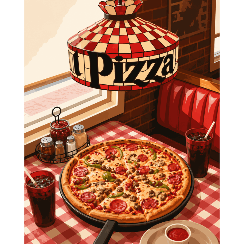 Pizza diner - Diamond Painting