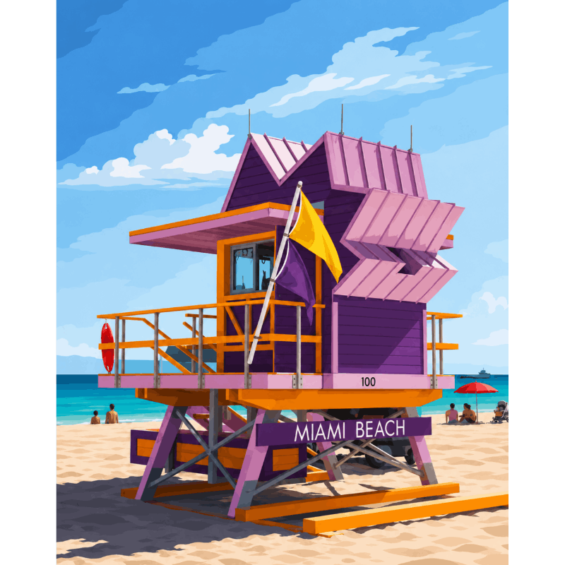 Miami beach - Diamond Painting