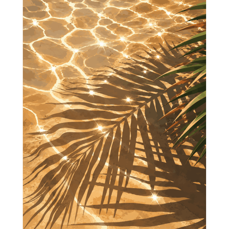 Gouden watergloed - Diamond Painting