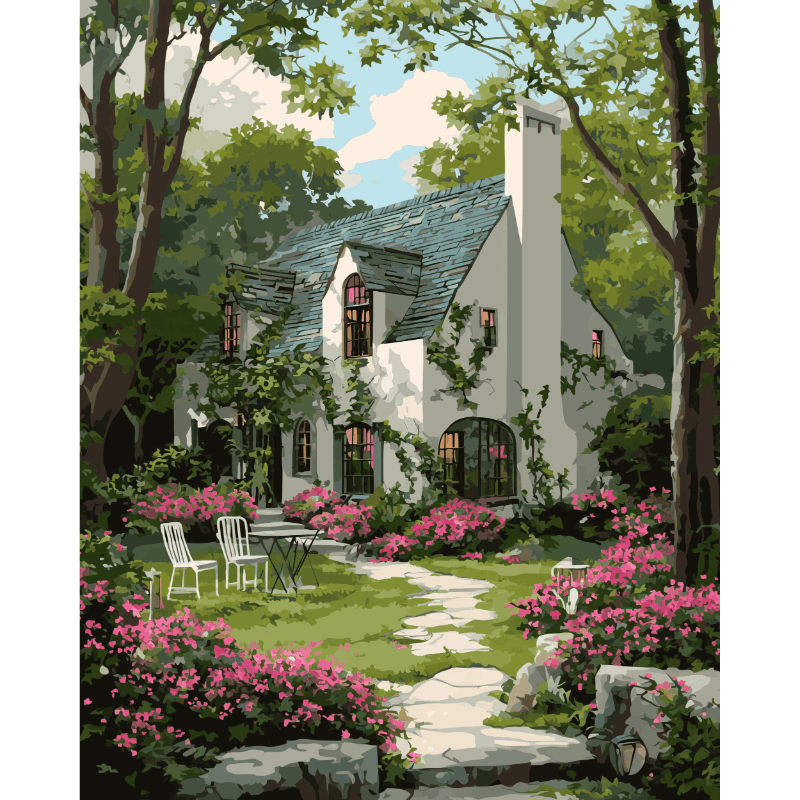 Grote tuin - Diamond Painting