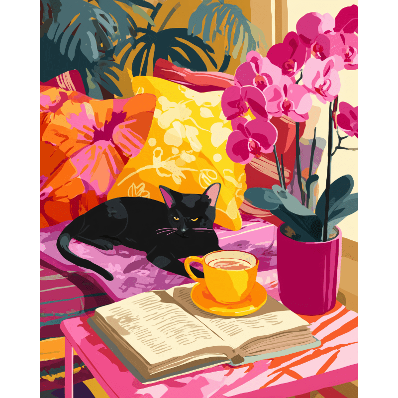 Een luie dag - Diamond Painting
