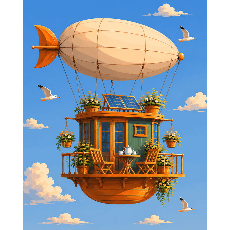 Luchtschip - Diamond Painting