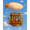 Luchtschip - Diamond Painting