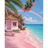 Roze zandstrand - Diamond Painting