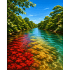 Vijfkleurige rivier - Diamond Painting