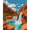 Canyon waterval - Diamond Painting
