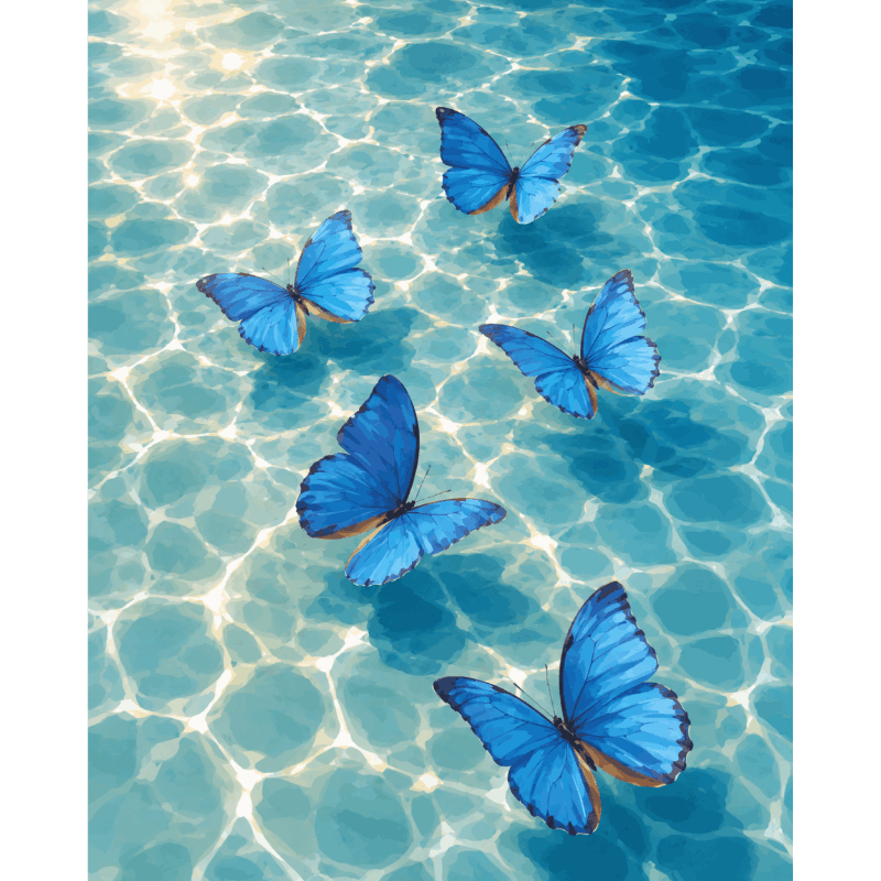 Vlinder oase - Diamond Painting