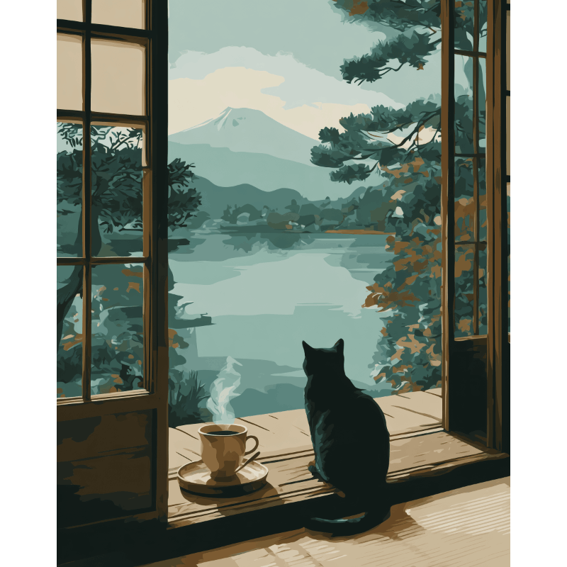 Fuji uitzicht - Diamond Painting