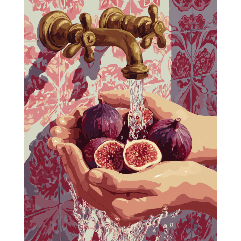 Zomer in paars - Diamond Painting