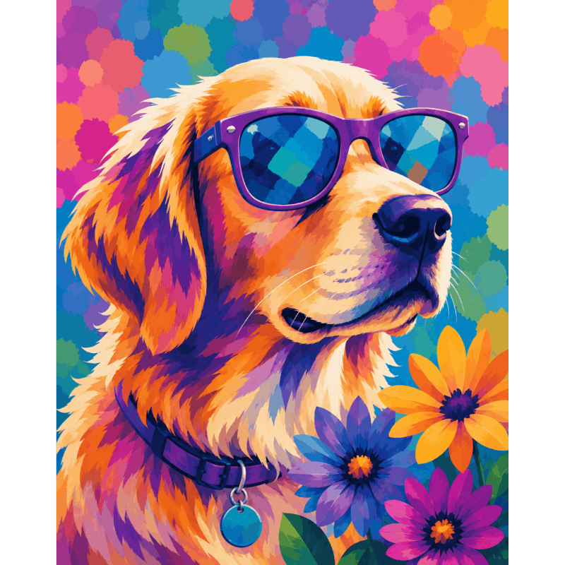 De coole metgezel - Diamond Painting