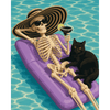 Spookachtig zwemfeest - Diamond Painting