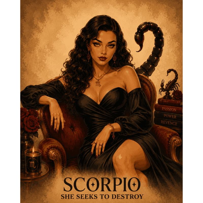 Schorpioen dame - Diamond Painting