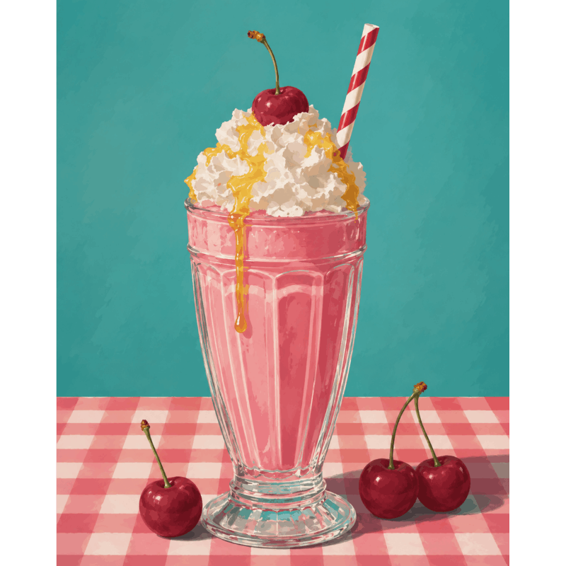 Retro milkshake - Diamond Painting