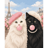 Parijse poes glamour - Diamond Painting