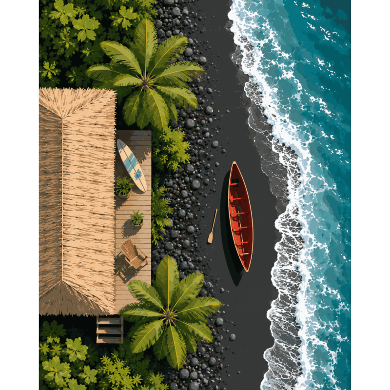 Hawaiiaans paradijs - Diamond Painting