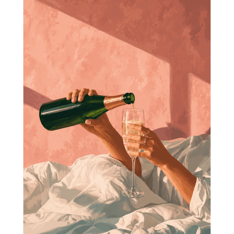 Bubbels in bed - Diamond Painting
