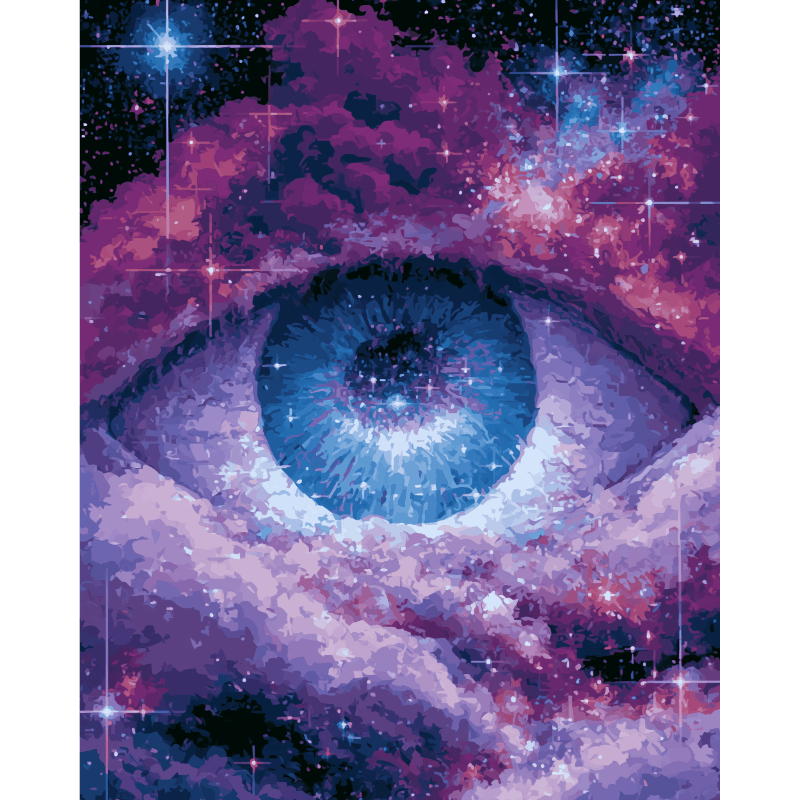 Het universum kijkt toe - Diamond Painting