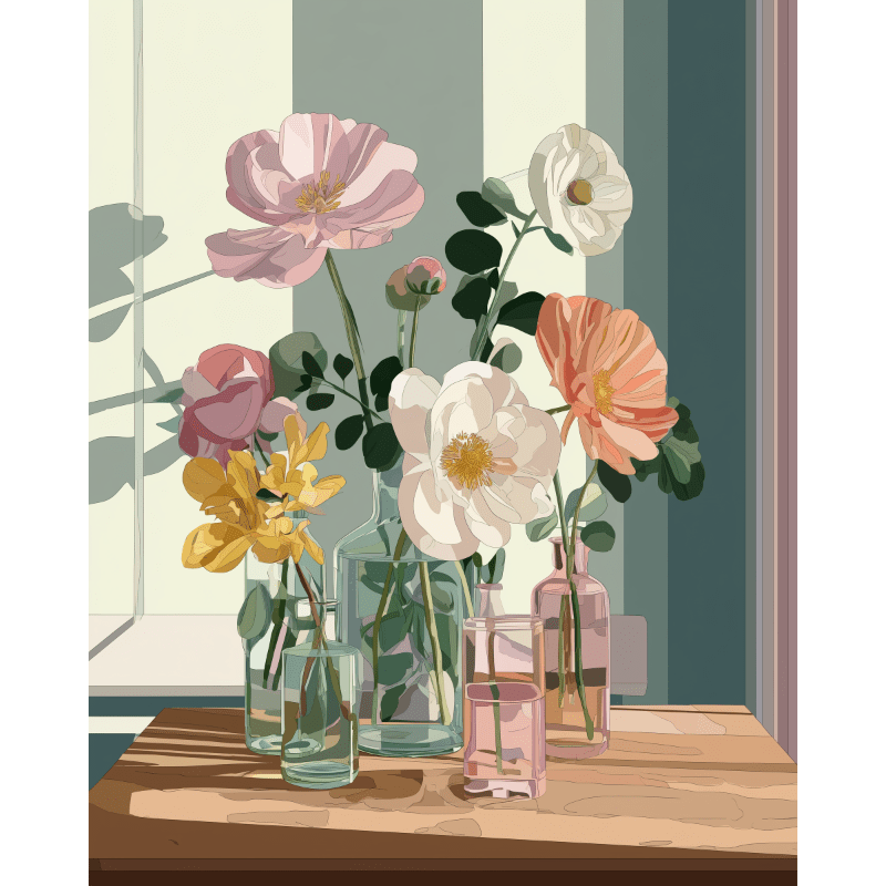 Schoonheid in glas - Diamond Painting