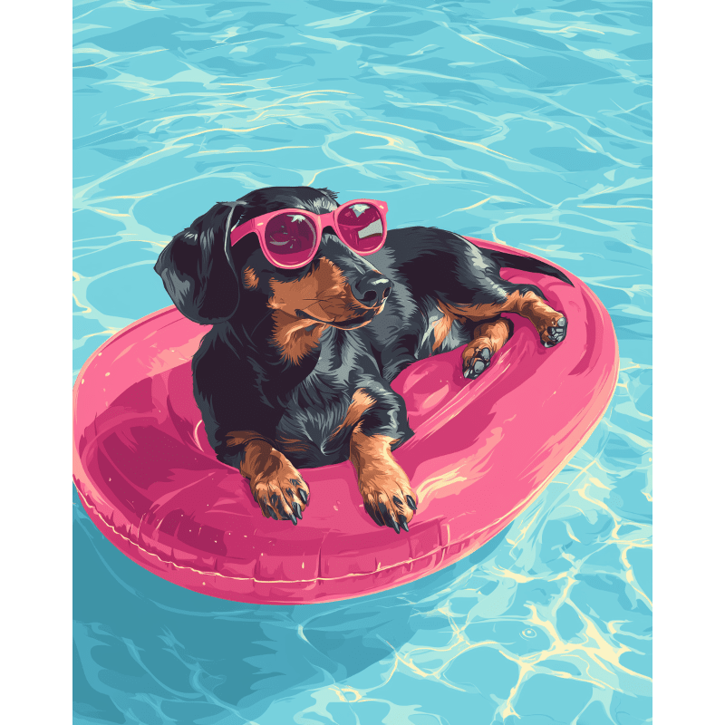 Hotdog in roze - Diamond Painting