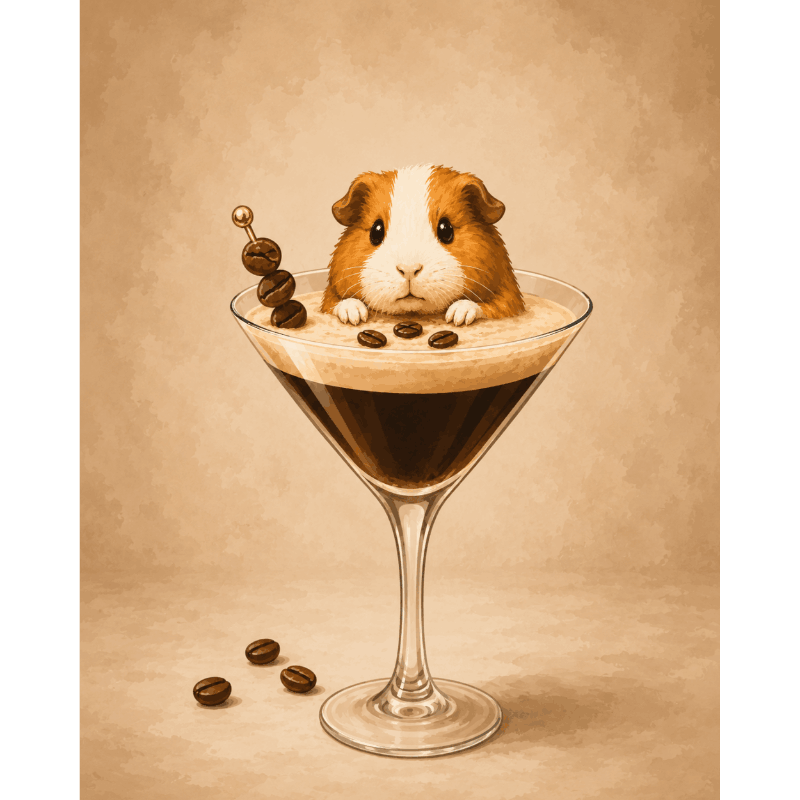 Espresso snorharen - Diamond Painting