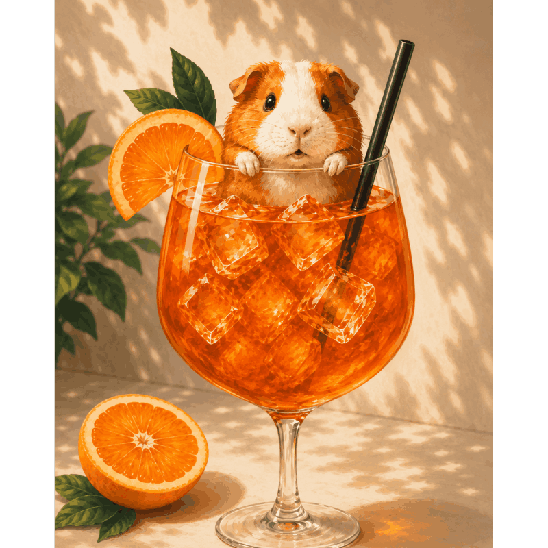 Aperol snorharen - Diamond Painting