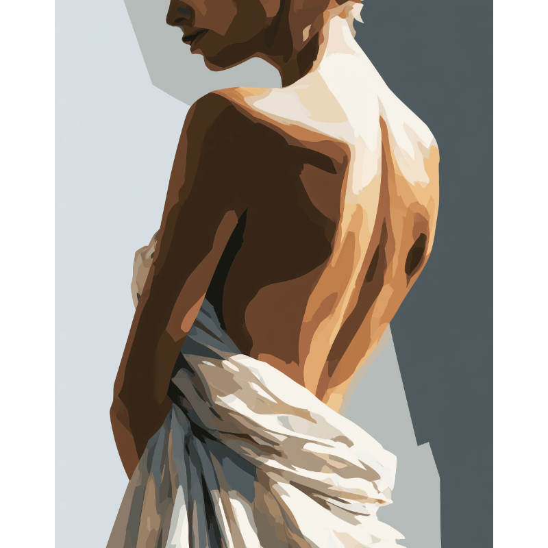 Vrouwelijk silhouet - Diamond Painting