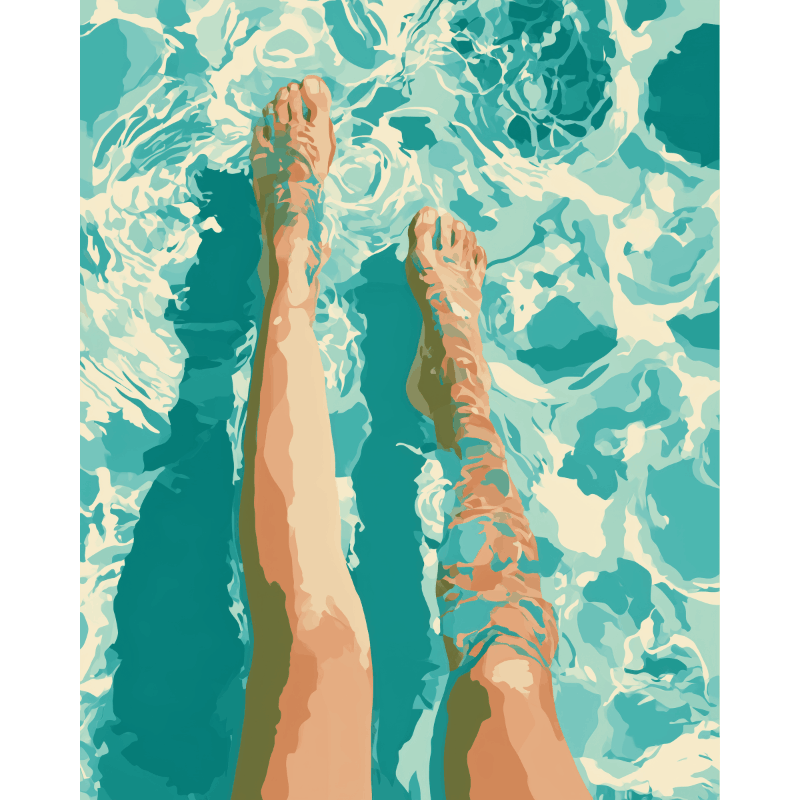 Voel de flow - Diamond Painting