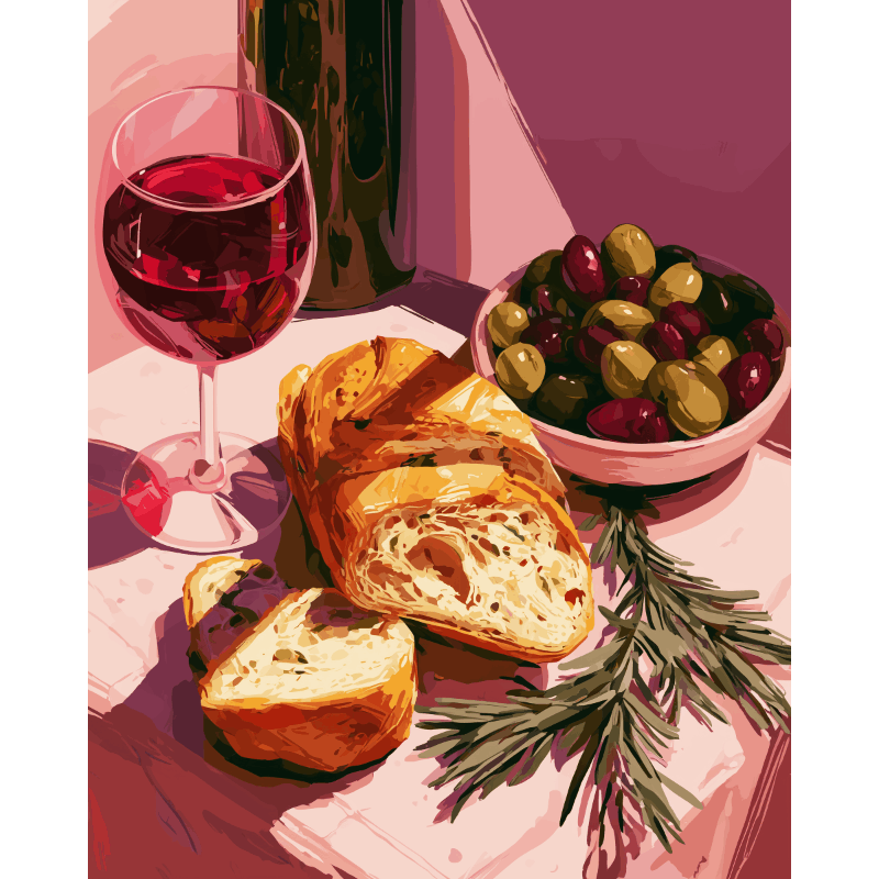 Mediterraan aperitief - Diamond Painting