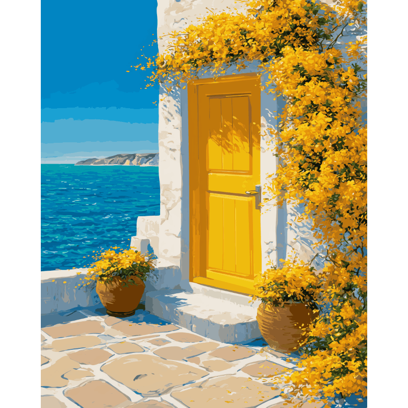 Mediterraan welkom - Diamond Painting
