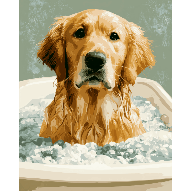Baden in bad - Diamond Painting