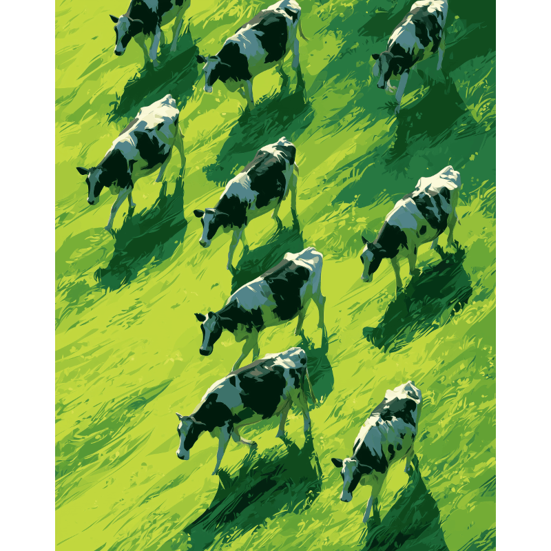 Groene weiden - Diamond Painting