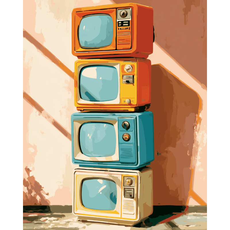Tv tijdperk - Diamond Painting