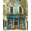De blauwe boekwinkel - Diamond Painting