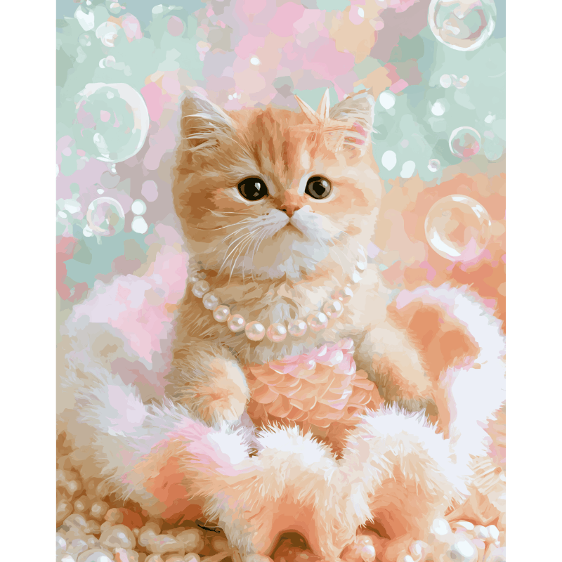 Prinses poes - Diamond Painting