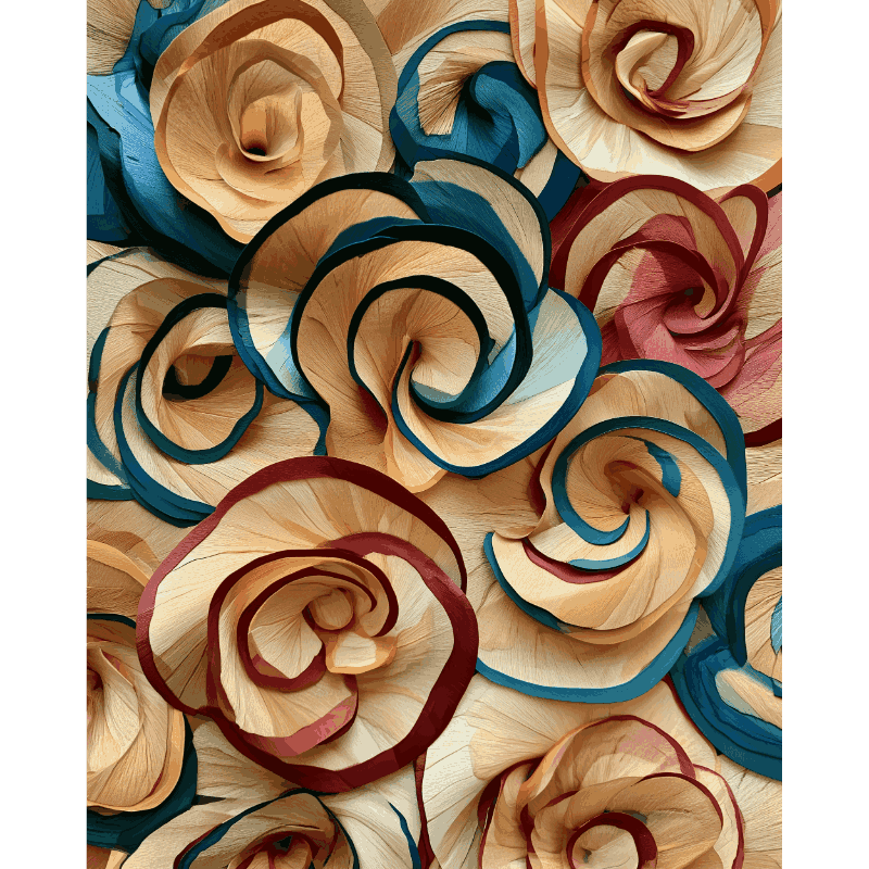 Papieren bloesems - Diamond Painting