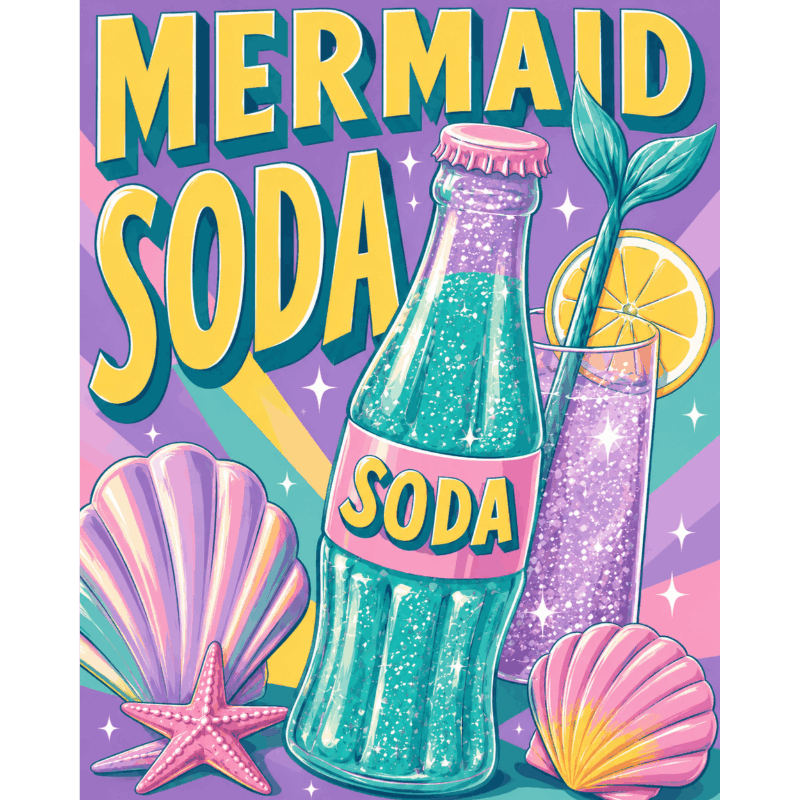 Zeemeermin soda - Diamond Painting