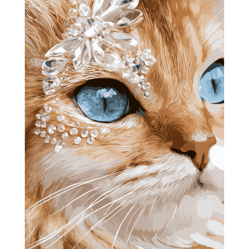 Kristallen snorharen - Diamond Painting