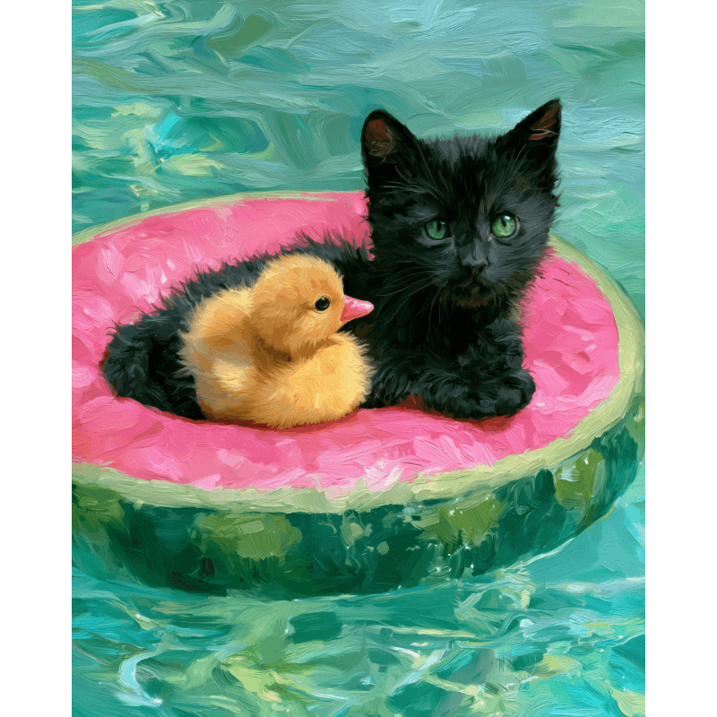 Zomerse metgezellen - Diamond Painting