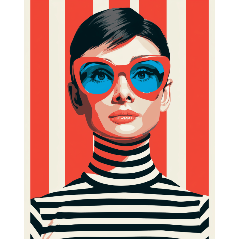 Moderne Audrey Hepburn - Diamond Painting