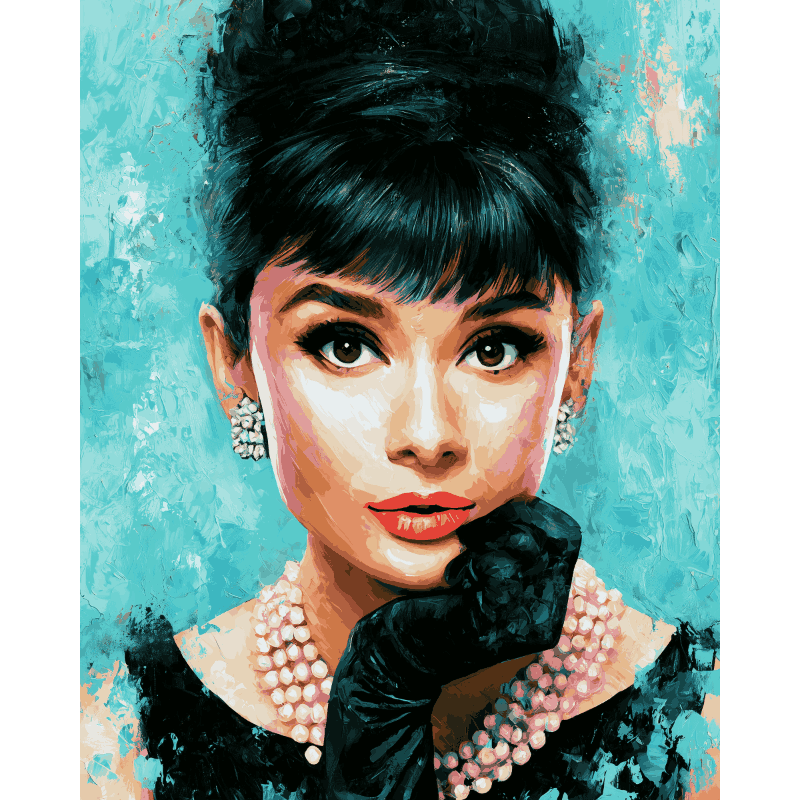 Expressieve Audrey - Diamond Painting