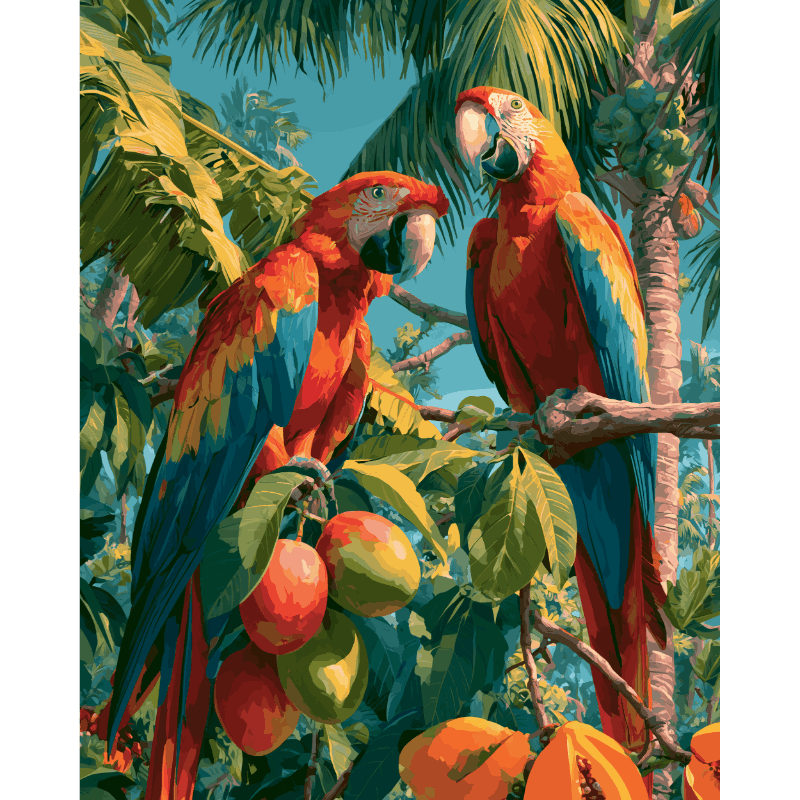 Tropische metgezellen - Diamond Painting