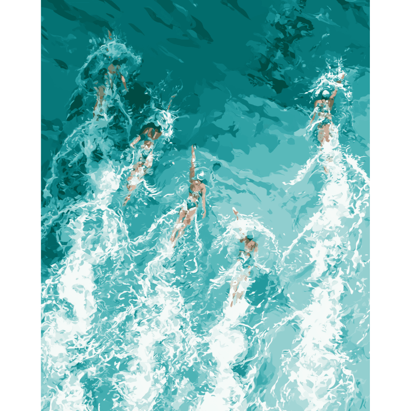Zwemmers - Diamond Painting