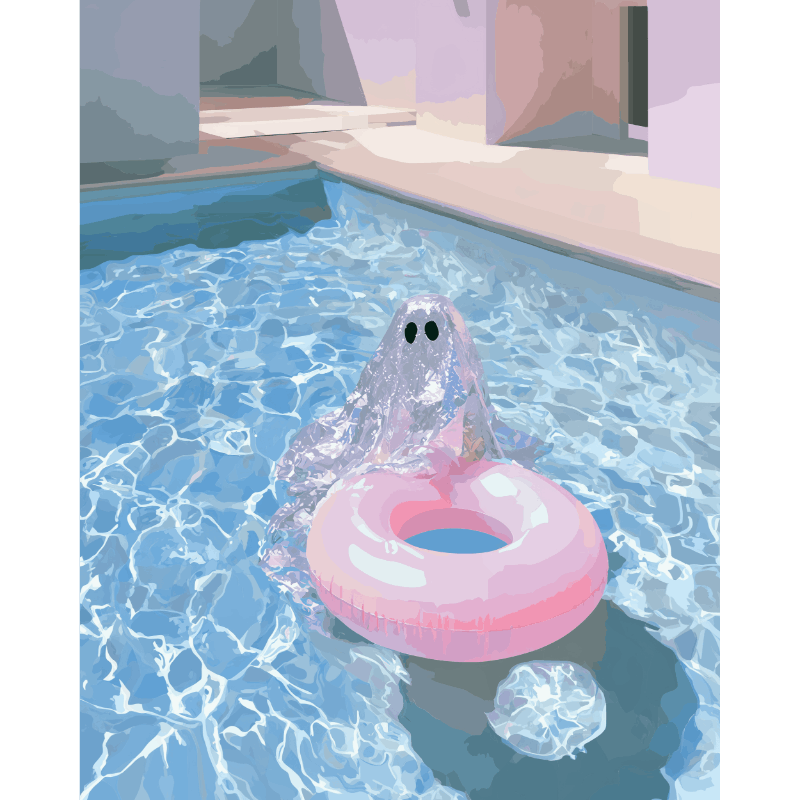 Roze spook - Diamond Painting