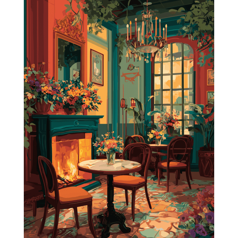 Art-deco salon - Diamond Painting