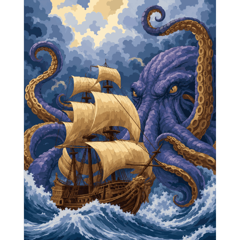 Kraakenstorm - Diamond Painting