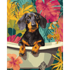 Tropische teckel - Diamond Painting